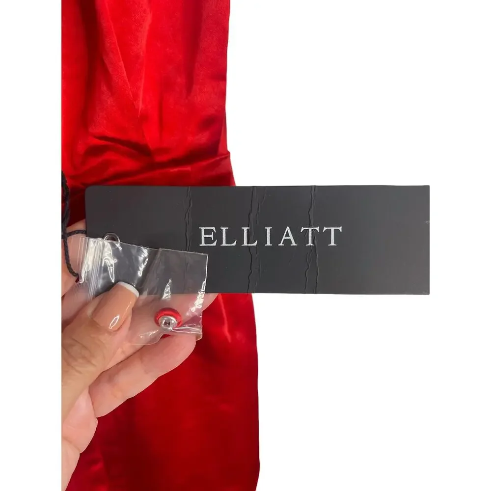 ELLIATT Isabella Playsuit Halter Neck Romper Silk Satin Party Cocktail S